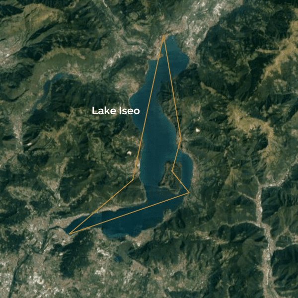 map lake Iseo panoramic tour