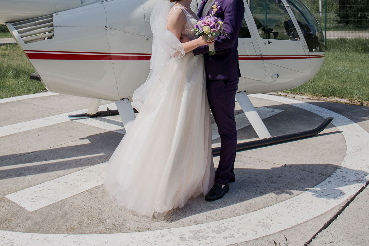 helicopter wedding